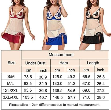 Lingerlove Women Sexy Babydoll Lingerie V Neck See Through Chemise Lace