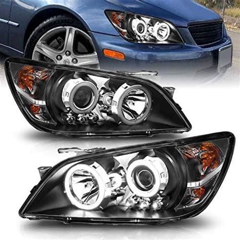 Amazon AmeriLite Black Projector Headlights Pair Xtreme LED Halo