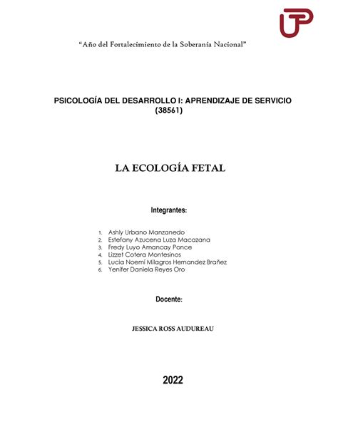 Ecologia Fetal 11 Il Nuovo Scrittura E Interpretazione Vol 5 6