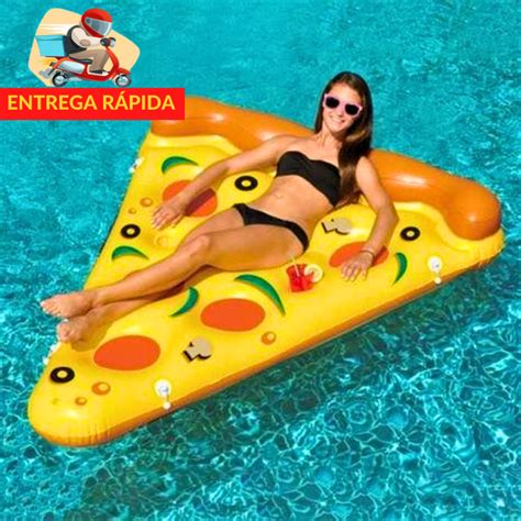 Boia Inflavel Fatia De Pizza X Cm Porta Copo Boia Colchao