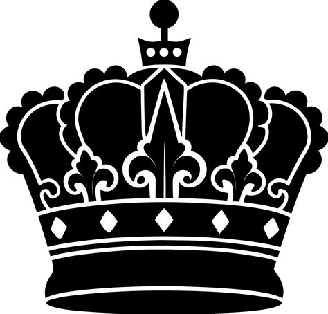 black and white logo illustration of a crown 47795241 Vector Art at ...