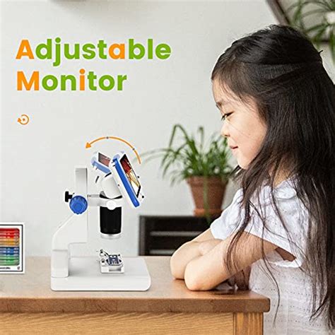 Microscope for Kids LINKMICRO 5" LCD Portable Digital Microscope 200X ...