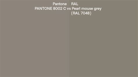 Pantone C Vs Ral Pearl Mouse Grey Ral Side By Side Comparison