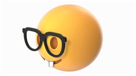 Nerd Face Emoji Model - TurboSquid 1533409