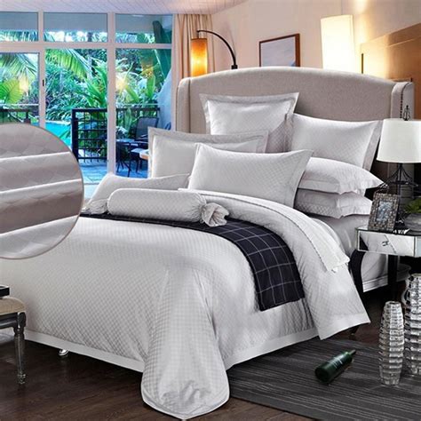 Simple-Style Comforter Cover White Luxury Hotel Bedding Sets Bed Linen ...