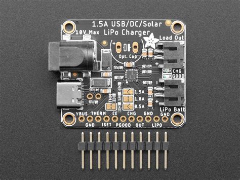 Adafruit Universal USB / DC / Solar Lithium Ion/Polymer charger bq2407 ...