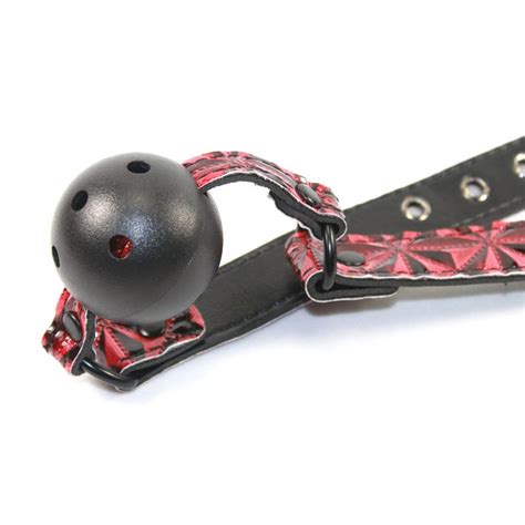 New Flirting Silicone Mouth Ball Gag W Pu Strap Sex Toys Free Sh