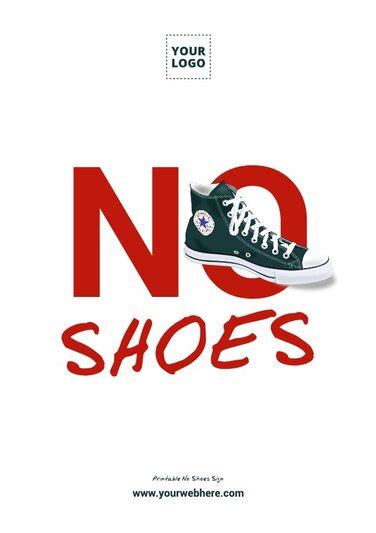 Printable No Shoes Sign Templates