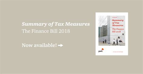finance bill  summary  tax measures