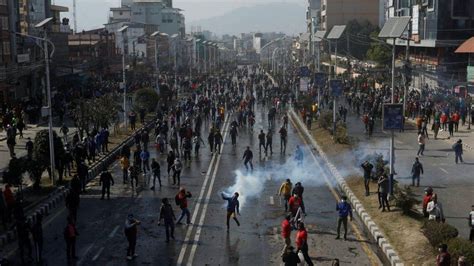 Nepal Police Fire Rubber Bullets During US Grant Protest BBC News