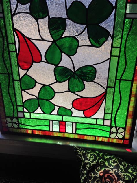 Irish Anniversary Stained Glass Panel