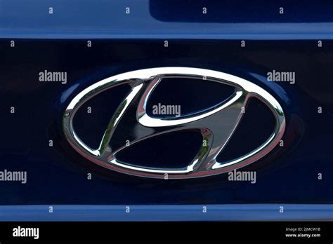 Symbolic sign of the car brand Hyundai, Bavaria, Germany Stock Photo ...