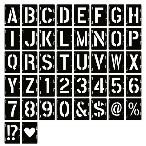 Buy Inch Letter Stencils Symbol Numbers Craft Stencils Pcs