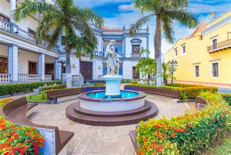 Veracruz Colorful Streets And Colonial Houses In Historic City Center