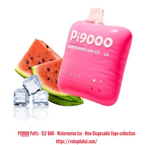 Pi9000 Puffs ELF BAR Watermelon Ice New Disposable Vape