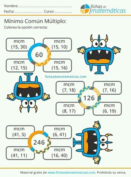 M Nimo N M Ltiplo Material Didactico Para Matematicas Minimo