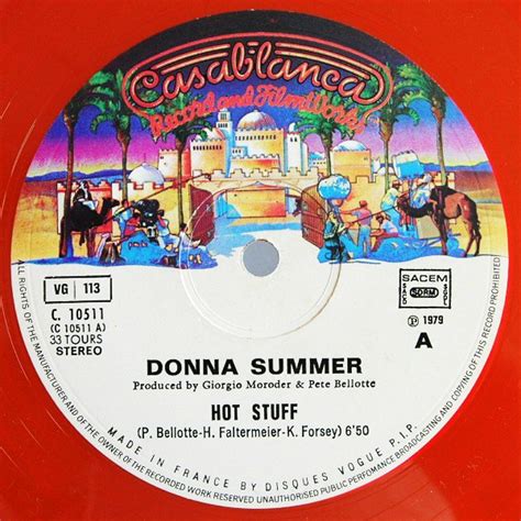 Donna Summer Hot Stuff Orange Clear Vinyl Discogs