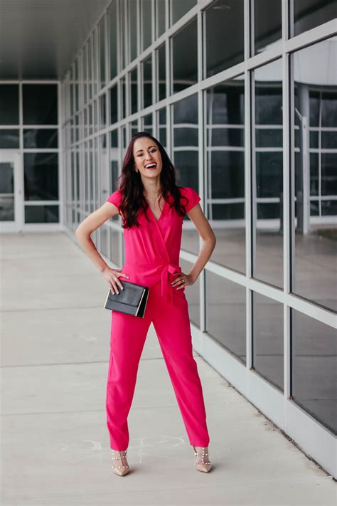 Spring S Hottest Jumpsuit Pink Jumpsuit For Work Weddings Beyond In 2021 Bridal Shower