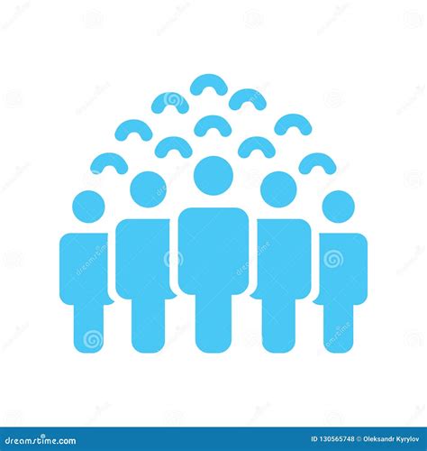 Illustration Of Crowd Of People Icon Silhouettes Vector Social Icon