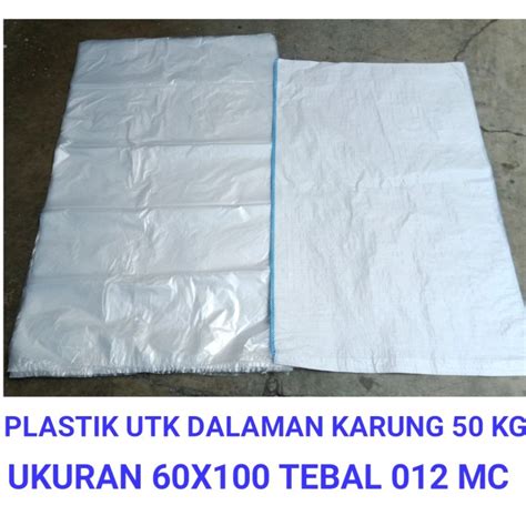 Jual Inner Bag Plastik Dalaman KARUNG 50 KG Karung 56x90 Kota