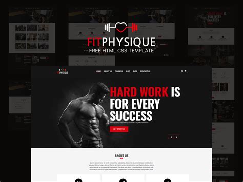 Free Css Templates Fitness Free Printable