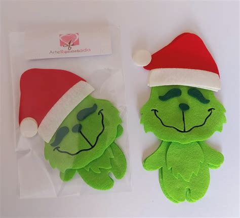 Molde Feltro Grinch Compre Produtos Personalizados No Elo