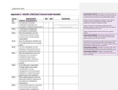 Iso Internal Audit Checklist Nbkomputer