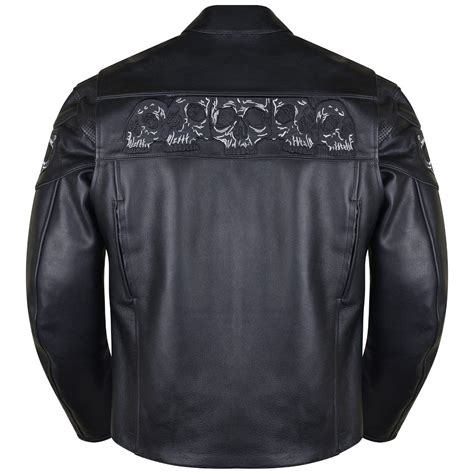 Motorcycle New Reflective Skull Premium Cowhide Leather Motorcycle