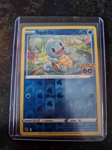 Squirtle Reverse Holo Common Pok Mon Go Pok Mon Card Near Mint