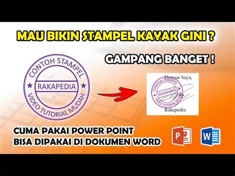 Cara Membuat Cap Stempel Menggunakan Power Point YouTube