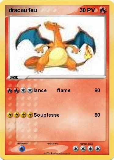 Pokémon dracau feu 2 2 lance flame Ma carte Pokémon