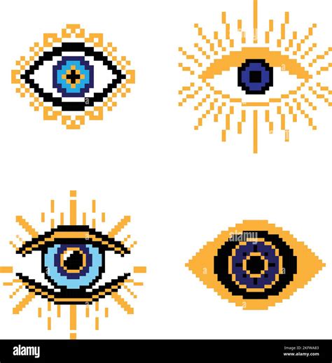 evil eye pixel art vector illustration. evil eye image Stock Vector ...