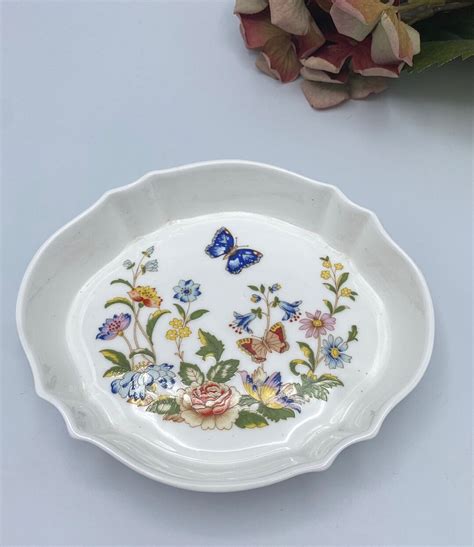 Vintage Aynsley Cottage Garden Fine Bone China Oval Dish Manufacturer