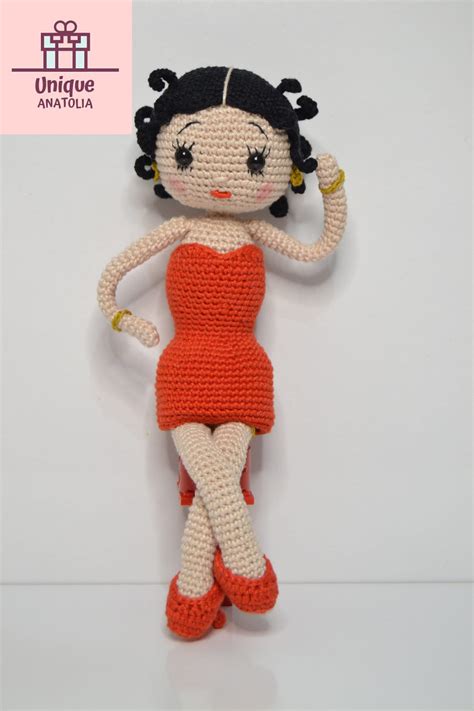 Betty Boop Crochet Doll Betty Boop Amigurumi Doll Betty Boop Etsy