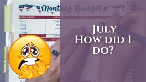 July Budget Close Out Low Income Budget Budgeting For Beginners