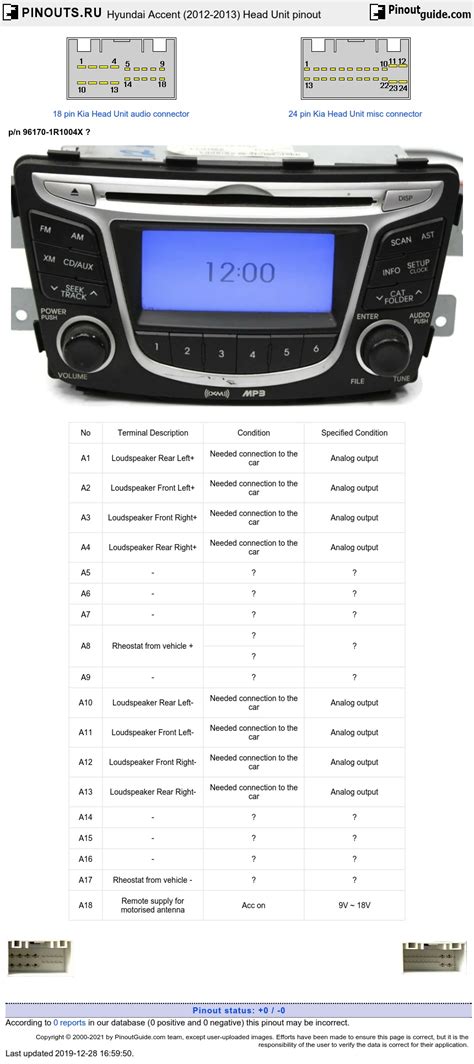 Hyundai Accent 2012 2017 Head Unit Pinout Signals PinoutGuide