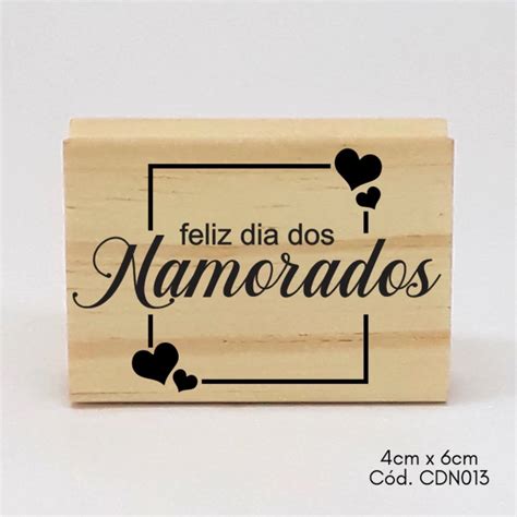 Carimbo Namorados Feliz dia dos namorados corações