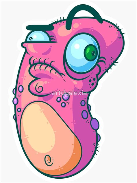 Grumpy Maggot Sticker For Sale By Artdyslexia Redbubble