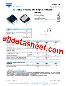 Sqja Ep V Datasheet Pdf Vishay Siliconix