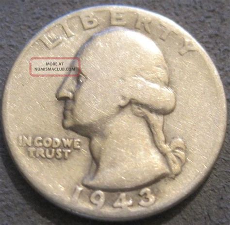 1943 P Washington Quarter 90 Silver Mc 725