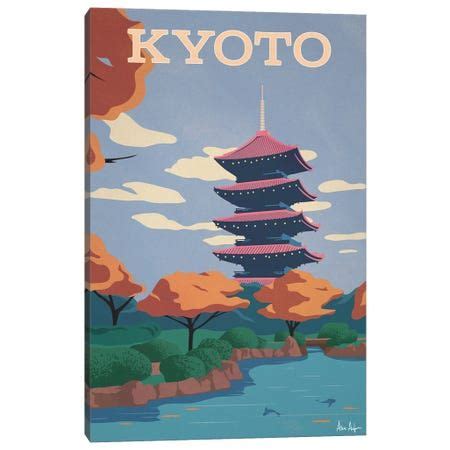 Kyoto Canvas Artwork By IdeaStorm Studios ICanvas Retro Travel