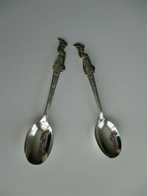 2 Walt Disney Mary Poppins Silver Plated Spoons 1964 Walt Disney