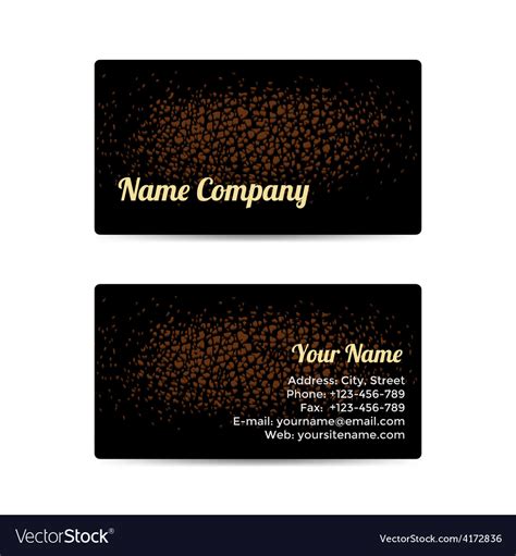 Business card with leather background Royalty Free Vector