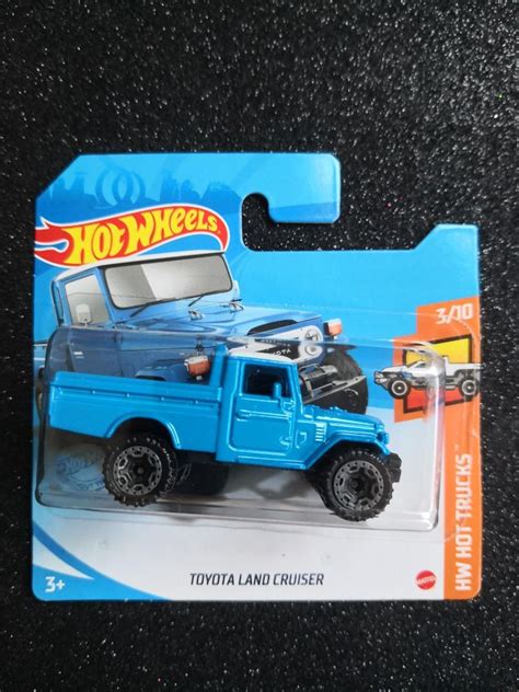 Hot Wheels Toyota Land Cruiser Misaligned Blister Short Card Sc Blue Hobbies Toys Toys