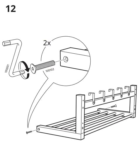 Ikea Tjusig Hat Rack Instruction Manual