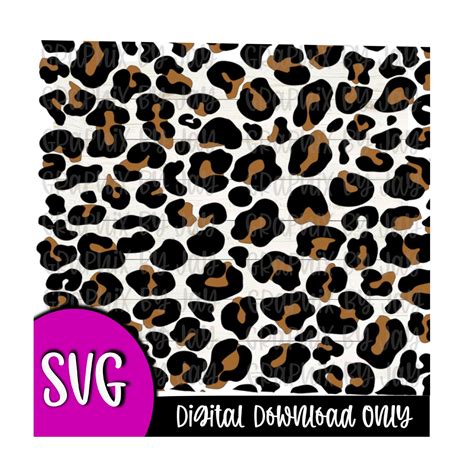 Leopard Print Pattern Svg Png Digital Download Animal Print Cheetah