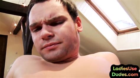 CFNM Femdom 3some Babes Peg Male Asshole With Dildo