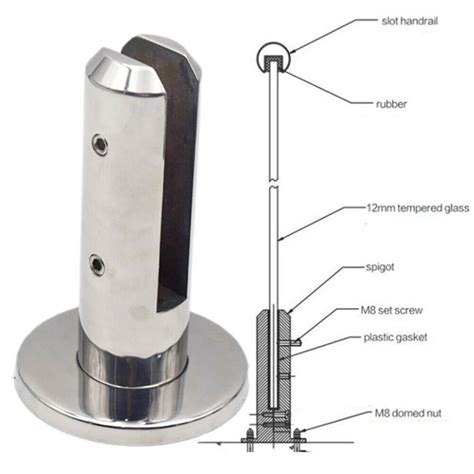 Spigots Polish Glass Spigot Duplex Stainless Steel Glass Pool