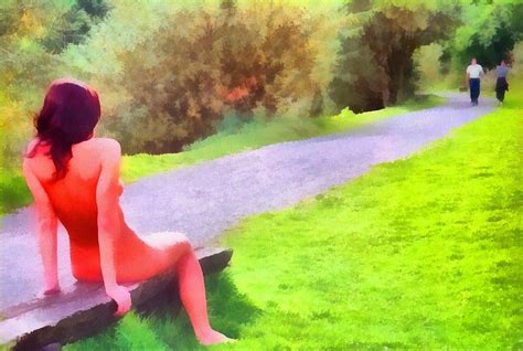 Naked Woman In The Forest Path Painting By Wyatt DeShawn Fine Art America
