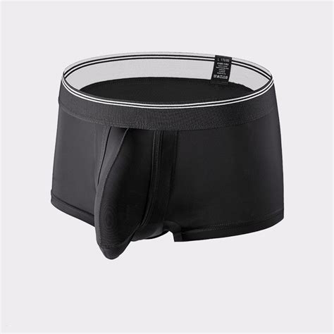 Homens Boxers De Seda Super Fino Calcinha Masculina Fina Bulge Jockstraps Lingerie Underwear